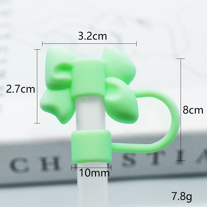 Nueva tapa de pajita de silicona 8-10mm linda muñeca de flores tapa a prueba de polvo se puede reciclar cubierta de pajita transfronteriza