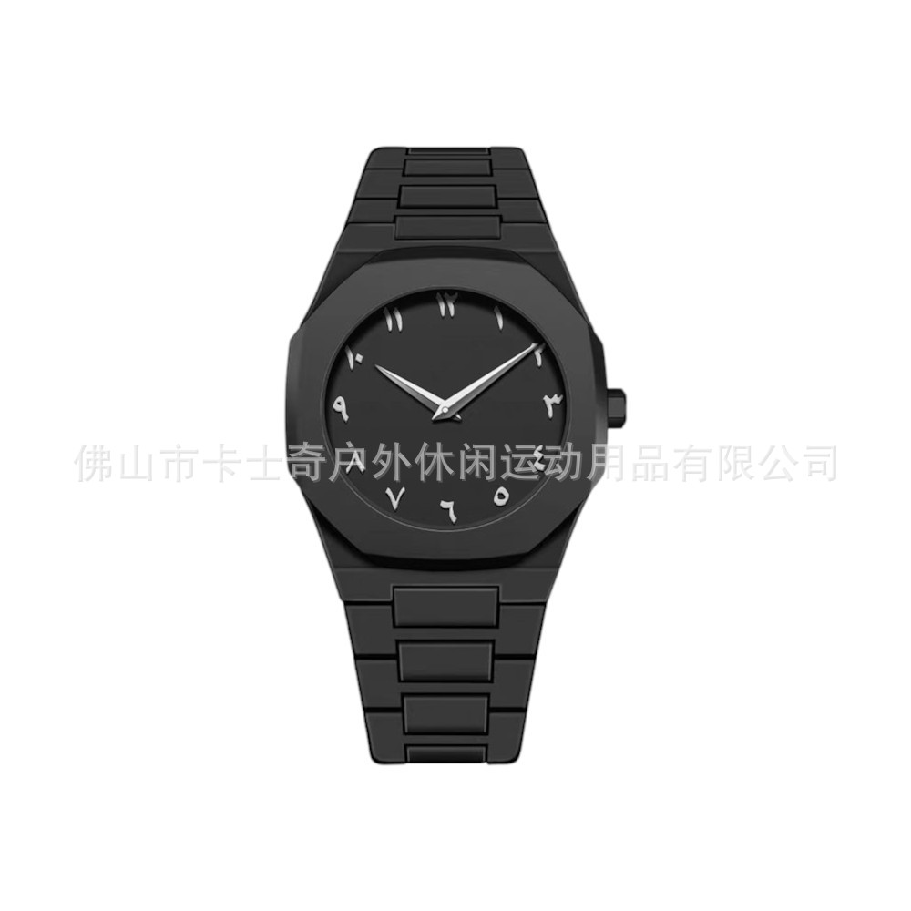 Cs008-1 black and silver two-pin naked watch