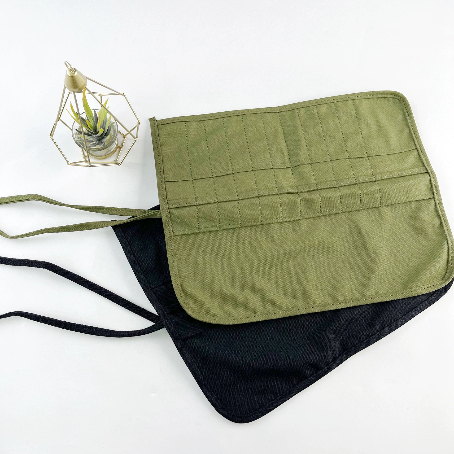 Холст рулонная ручка ручка Коробка портативная сумка для макияжа кисть сумка для хранения акварель кисти карандаш рулонная сумка многофункциональный