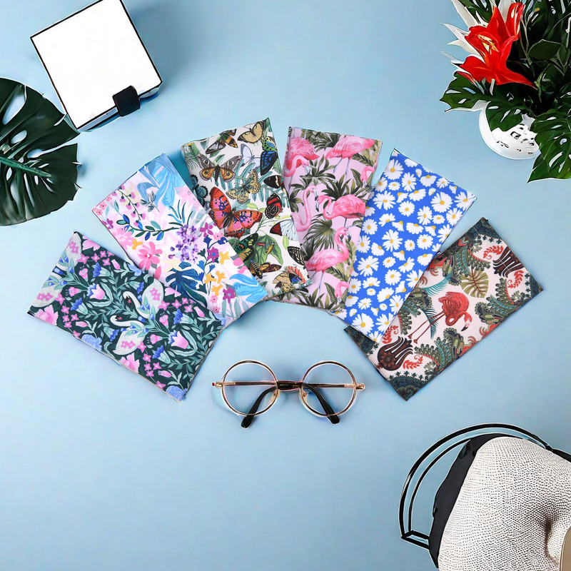 New Flamingo, Daisy Printed Glasses Bag, Cross Border Hot Storage Bag Portable Glasses Bag Printed New Flamingo, Daisy Printed Glasses Bag, Cross Border Hot Storage Bag Portable Glasses Bag Printed