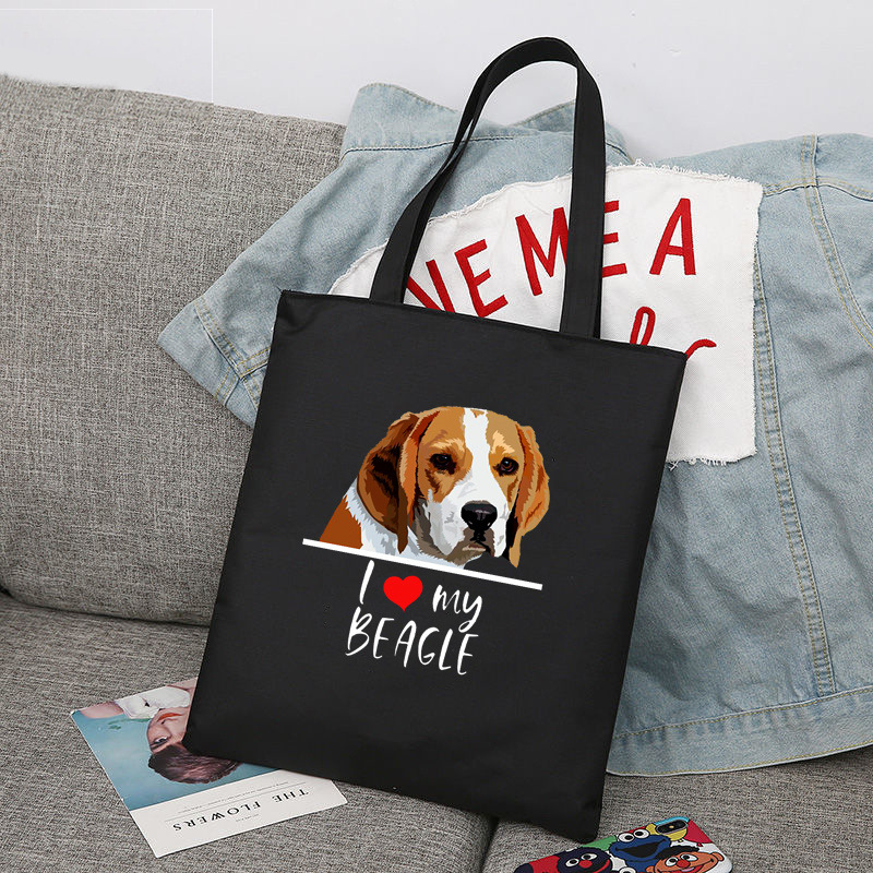 Beagles perro Beagles Beagle impresa bolsa de lona bolsa de hombro bolsa de comercio exterior global bolsa de compras