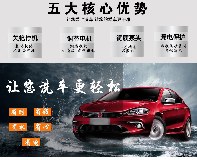Ultra-high pressure household cleaning machine high-power commercial car washing machine farm washing wall courtyard artifact