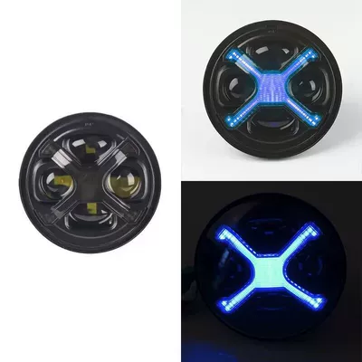 Headlight Modification Light Wrangler – Ön faralar - 575inch-blackened-large-x-light-blue-light-30-days-delivery