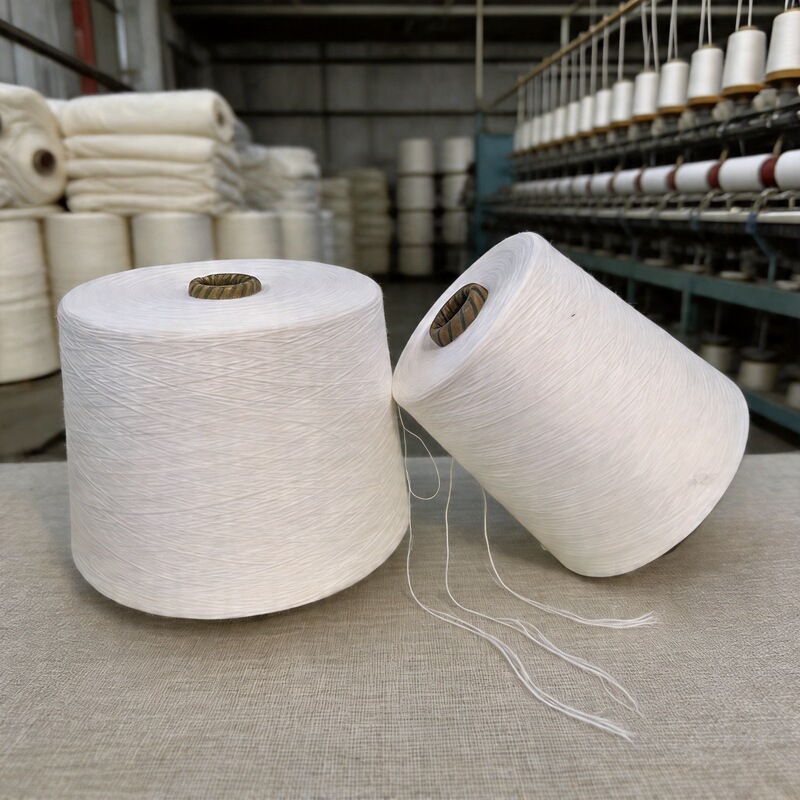 Ring Ingot Spun Polyester Sticky Yarn Tr80/20 21 Count 32 Pieces Polyester Viscose Blended Yarn Woven Sword Pole Jet Yarn