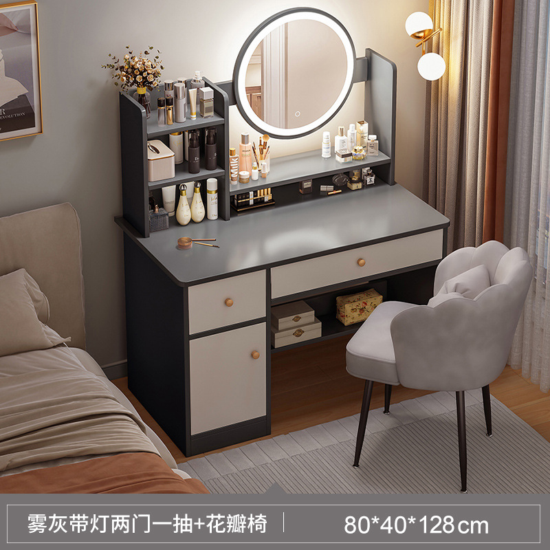 Comedor de vestir dormitorio simple y moderno mesa de maquillaje de la red de la niña dormitorio principal de alquiler de la mesa de maquillaje gabinete de almacenamiento integrado