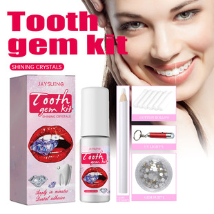 Jaysuing Tooth Gem Set, Tooth Ornaments, Shiny Stickers, Sexy Jewelry, Easy to Disassemble and Easy to Install, Crystal Tooth Diamonds