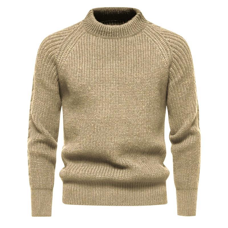 Herren Wollpullover Mit Rundhalsausschnitt Für Herbst Winter_voghion.com