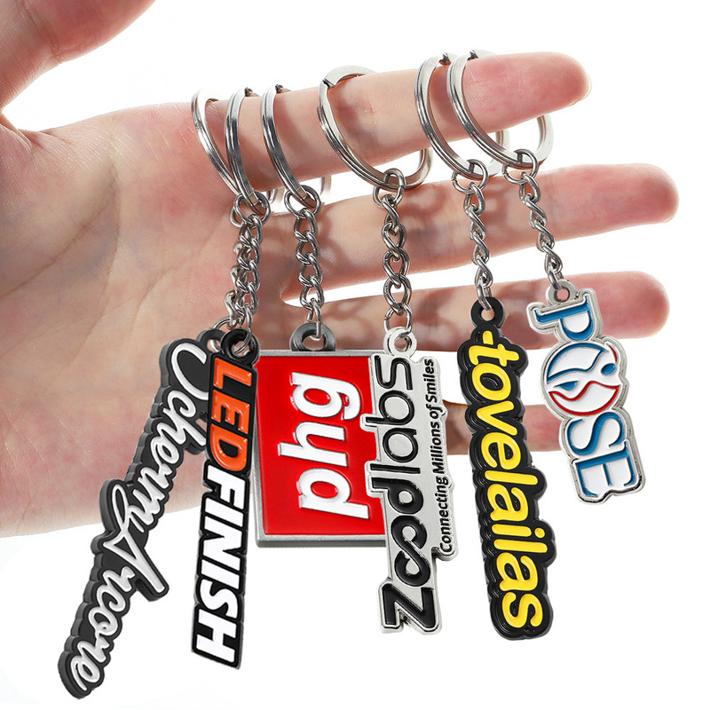 Metal Keychain Customized Zinc Alloy Paint Enamel Anime Cartoon Keychain Personalized Creative Gift Customized
