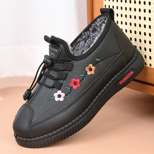 New winter mother's cotton shoes for women with velvet and thickening to keep warm and soft-soled, waterproof and non-slip, middle-aged and elderly snow boots