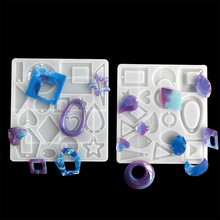 diy水晶滴胶模具吊坠挂饰耳环耳坠多规格饰品镜面硅胶模具