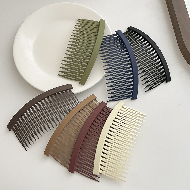 Moda horquilla esmerilada de las mujeres gran inserto peine cabello roto acabado artefacto flequillos peine de pelo Cabeza trasera clip tocado horquilla