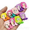 Cartoon resin for princess, children's hair accessory with accessories, footwear buckle, new collection, mermaid