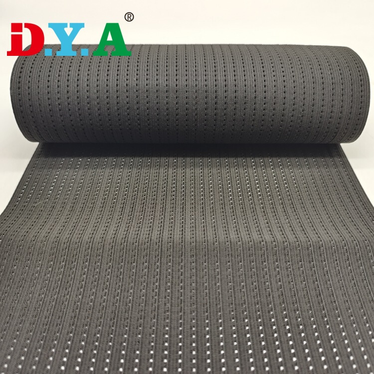 Ultra-wide polyester mesh elastic band waist support belly belt drawstring belt auxiliary material belt breathable mesh plastic belt
