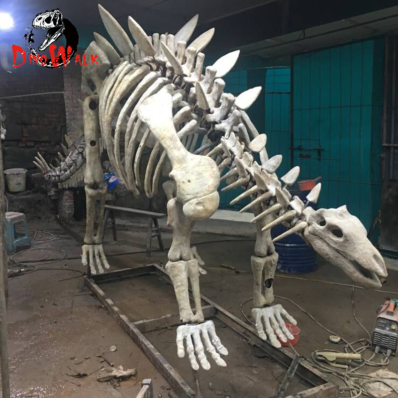 6米剑龙骨架（315kg）仿真恐龙骨骼厂家玻璃钢化石骨架