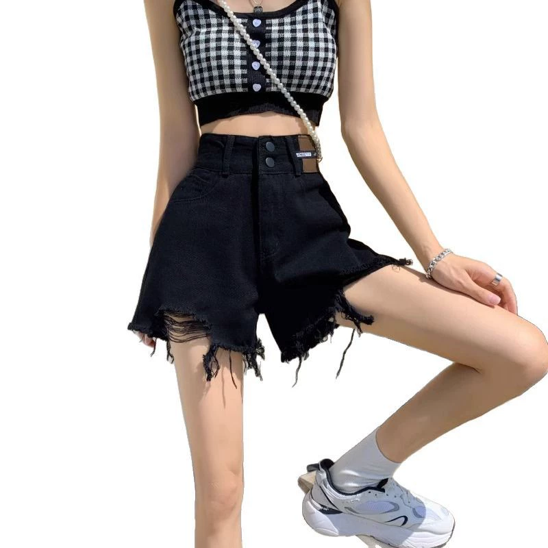 Черная джинсовая юбка, шорты, брюки, плюс сайз, 2025 год, высокая талия