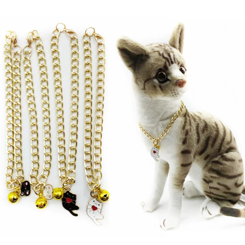 Amazon Новое Ожерелье с кошачьей биркой Подвеска для домашних животных Принцесса Ветер Кошка Бренд с Беллом Металлический ошейник для кошек Оптовая продажа
