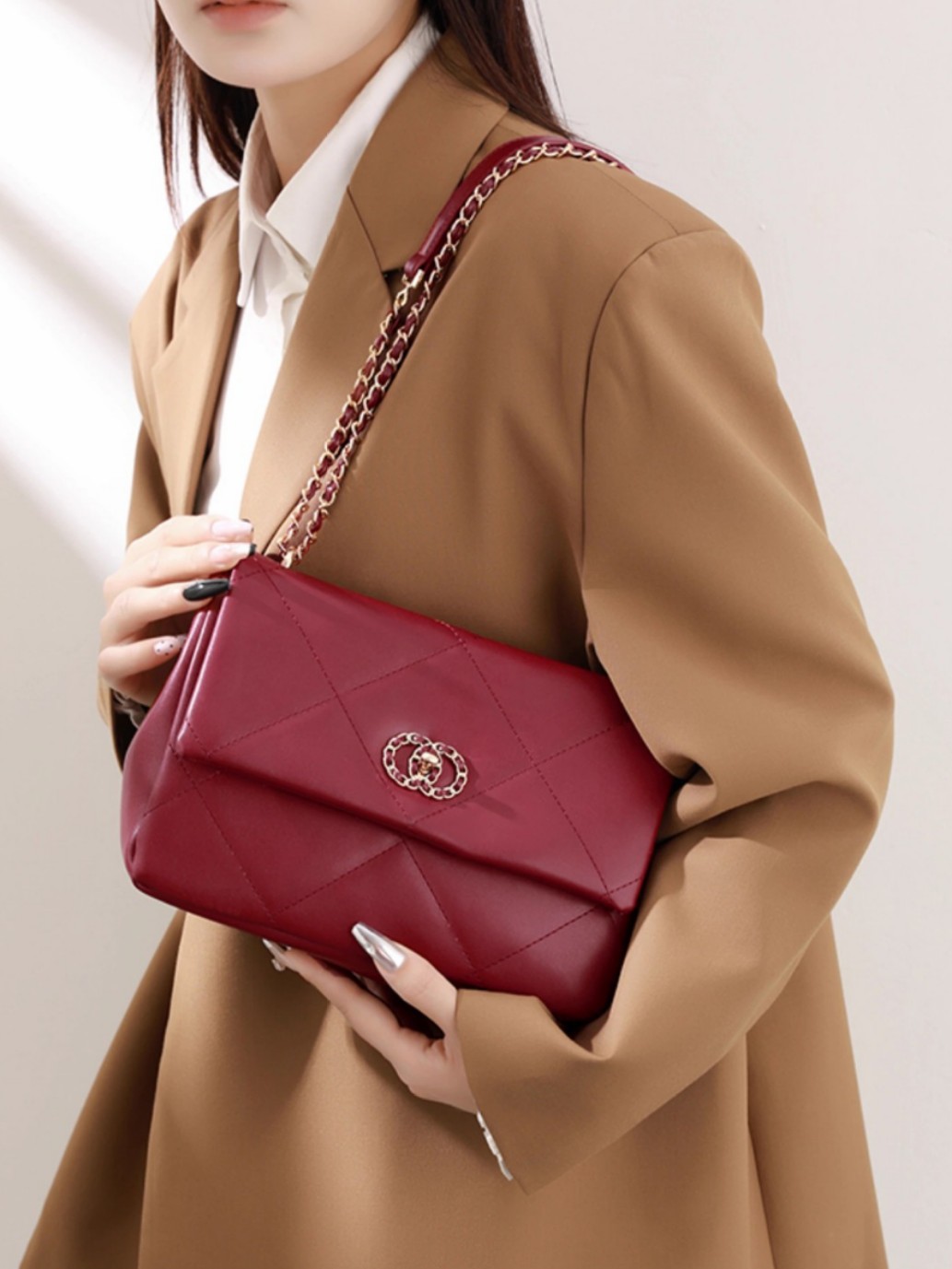 Hong Kong compra bolsos para mujer 2025 nuevo bolso de mensajero bolso de mujer de gran capacidad bolso de novia de boda de alta gama bolso de boda