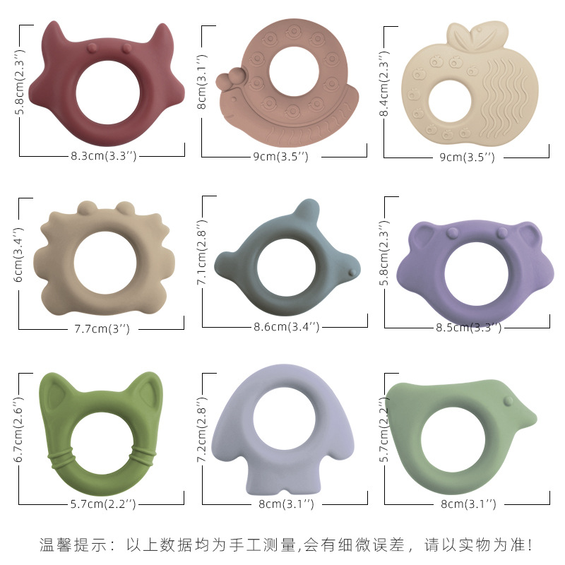 Amazonas pulsera de goma de diente para bebés de grado alimenticio pegamento de mordida hervida diente para bebés palillos de dentición juguetes en stock