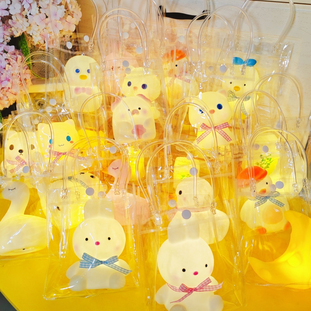 cartoon led small night lamp wholesale new year night market stall children‘s luminous toy online red creative new year gift