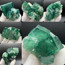 马达加斯加日光萤石翠绿萤石矿石天然矿物晶体摆件教学收藏品标本