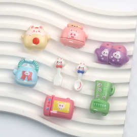 卡通厨房用具电饭锅树脂饰品配件手工DIY奶油胶材料娃娃屋装饰贴