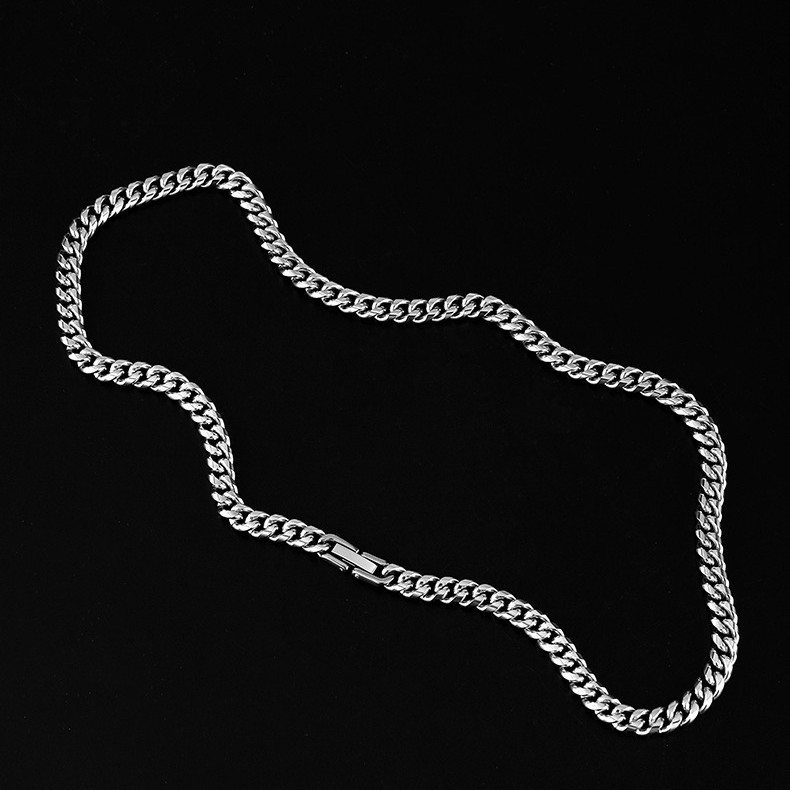 Stainless Steel Cuban Chain Necklace For Men And Women Trendy_voghion.com
