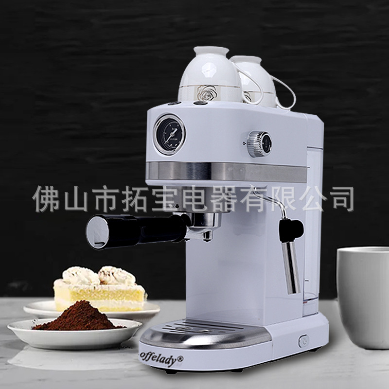 Coffelady italiano máquina de café espresso automática bomba tipo de presión máquina estrecha máquina de café hogar con manómetro