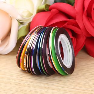Factory spot wholesale frosted nail art gold and silver nail stickers painted line 48 color optional 20 meters