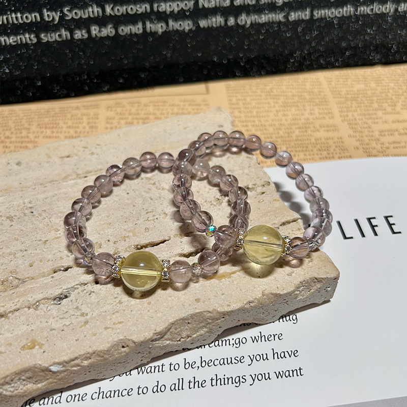 [Bolivian Amethyst] Bracelet Crystal Bracelet Jewelry Natural Amethyst Bracelet for Women High-End Jewelry