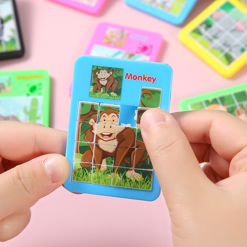 Animal sliding jigsaw puzzle 3-6 years old Huarong Road maze puzzle small toy gift for children_voghion.com