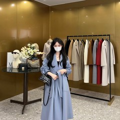 M家Labbro羊毛羊绒大衣双面呢秋冬女士外套宽松2025新高级感长款