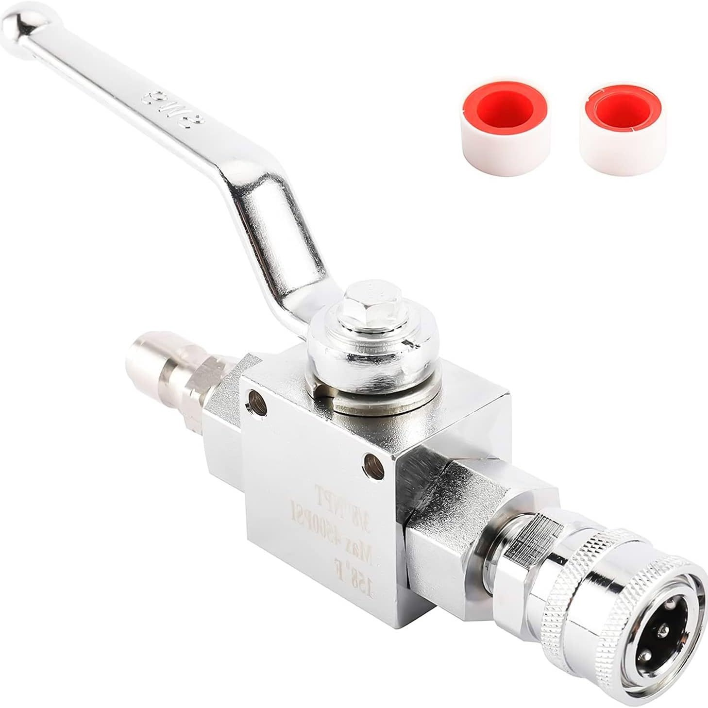 Venta al por mayor de acero de alta presión de acero inoxidable válvula de bola kit lavadora de alta presión pistola de agua accesorios 3/8 ''quick conector