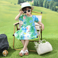Girls Dress 2024 Summer Korean Princess Dress Baby Girl Children's Clothing Foreign Trade Stall Children's Dress