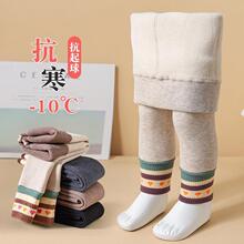宝宝打底裤女童秋冬季2023新款外穿婴儿加绒加厚款九分连裤袜儿童