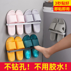 Source manufacturer bathroom slipper rack wall-mounted hole-free toilet storage hanging rack bathroom shelf with drainage