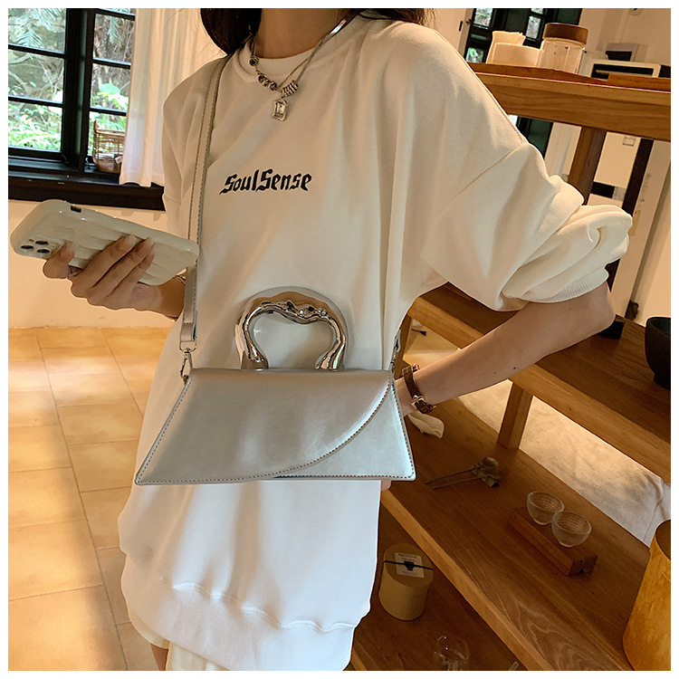 Piccola borsa a mano quadrata da donna tracolla versatile elegante_voghion.com