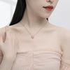 Genuine necklace, fresh brand chain for key bag , moonstone, 925 sample silver, wholesale