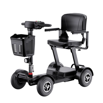 New Elderly Scooter Electric Four-Wheeler for the Disabled Household Small Foldableable Battery Car Battery Optional (Qatlanan elektrik velosipedlər) - black-10inch-wide-tiresbattery-free-naked-bike
