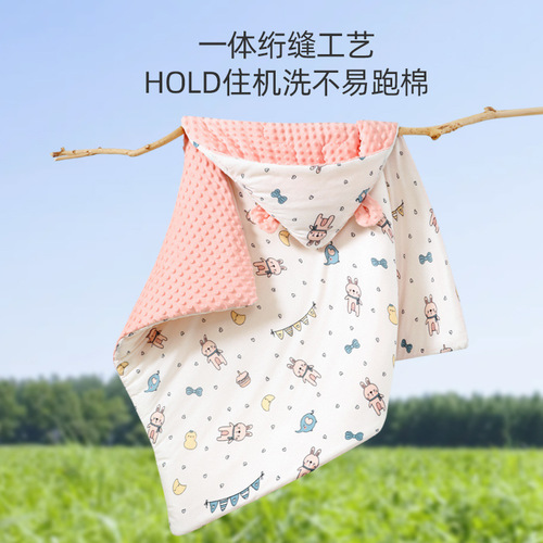 Baby blanket newborn baby spring autumn winter pure cotton blanket newborn swaddle beanie blanket outing supplies blanket