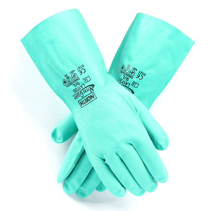 霍尼韦尔Honeywell ATCP1815/O/9码橡胶防化手套 防滑 内层消毒