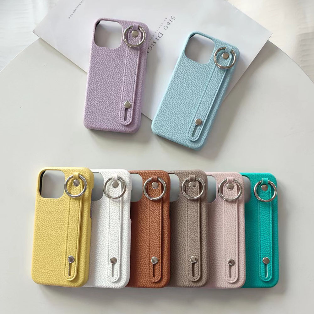 65g Weight PC Pu Leather Solid Color Casual Classic Style Phone Cases Phone Accessories