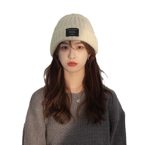 Child's Autumn/Winter Fleece Ear Warm Hat, Versatile, Face-Smoothing, Warm Knitted Hat, Large Circumference Casual Cold Hat