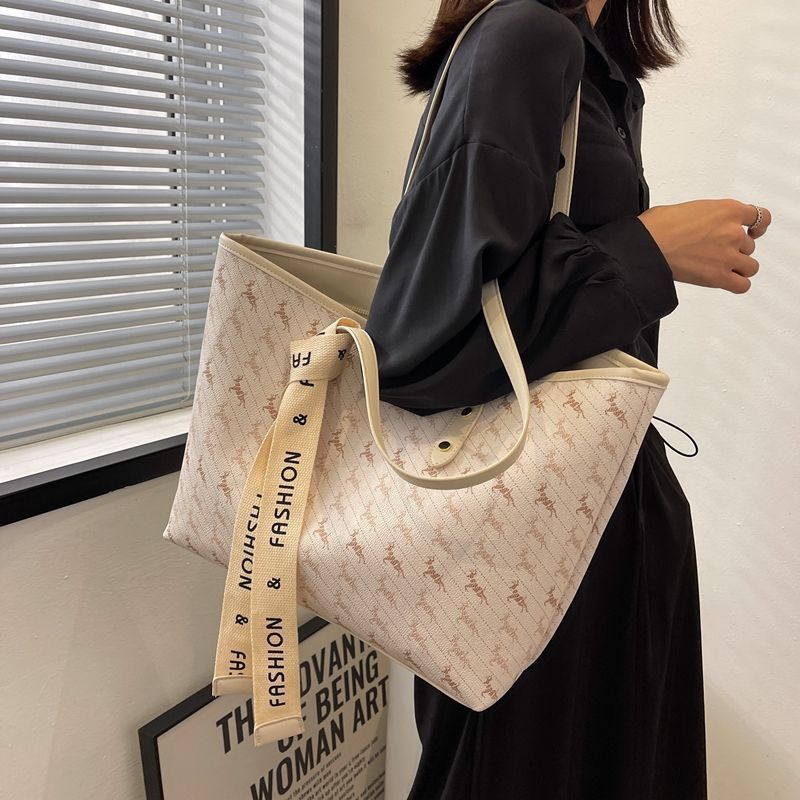 大包女大容包包2022新款夏季百搭单肩包质感上课通勤托特包