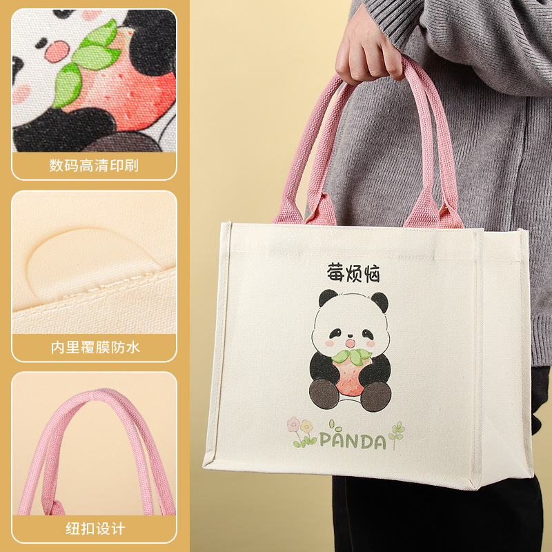 Bolso Tote de lona, logotipo de impresión personalizado, bolso publicitario, bolso de lona tridimensional de película de una sola capa de moda, personalizado