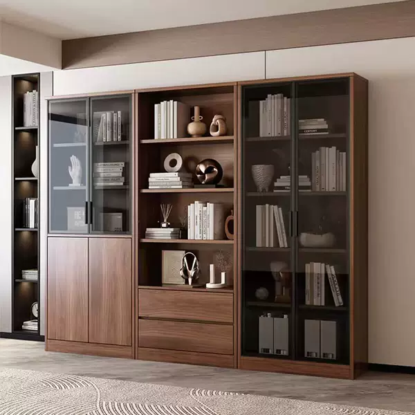 Office file cabinet, storage cabinet, stylish display cabinet, bookcase, all-in-one wall-mounted cabinet with glass doors