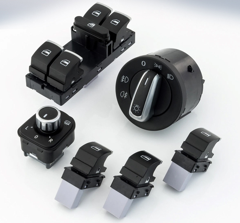 Glass Lift Switch 6-Piece Set Suitable for Volkswagen Magotan Sagitar Golf 5Nd959857 Headlight Switch
