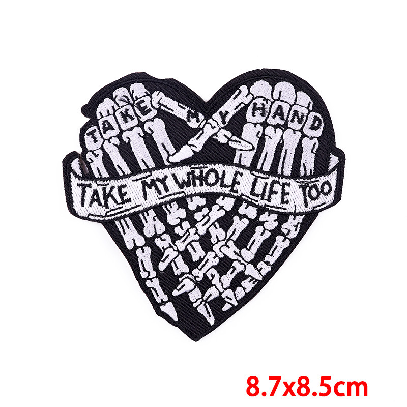 Skull Pattern 1 Piece Cartoon Style Skull Clothing Sticker Patches