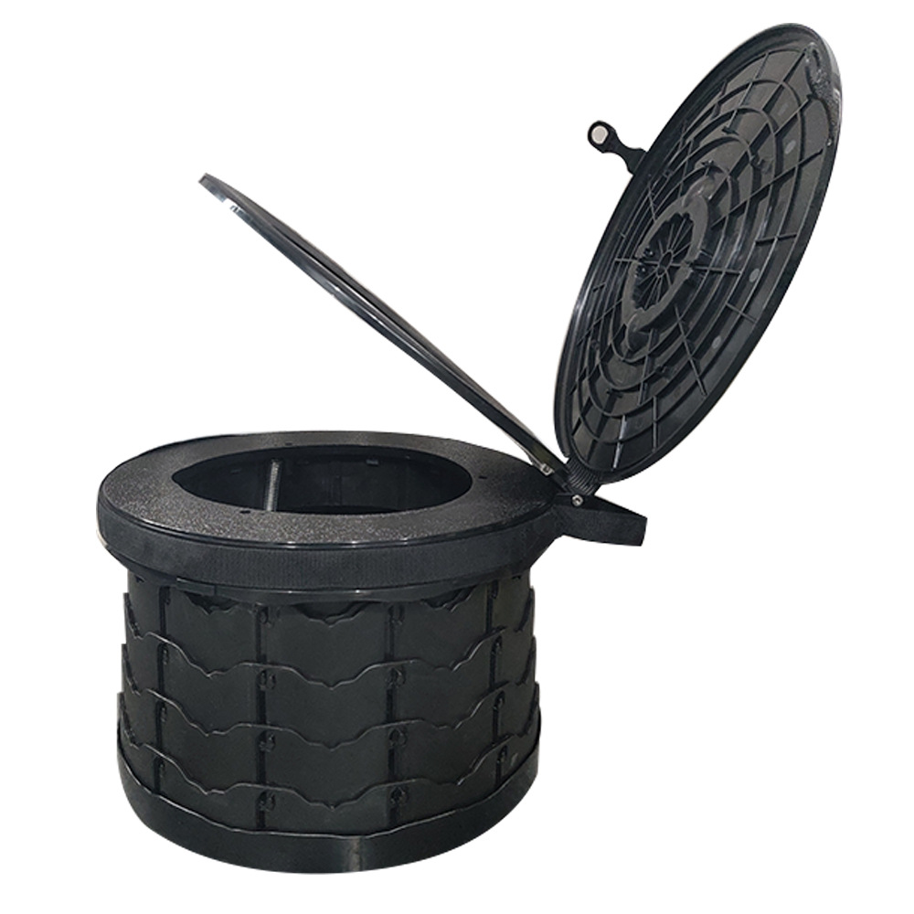 Inodoro Móvil Plegable de Fábrica, Multifuncional, para Acampar al Aire Libre, Cubo de Basura, Taburete Plegable Portátil, Almacenamiento Portátil para Acampar