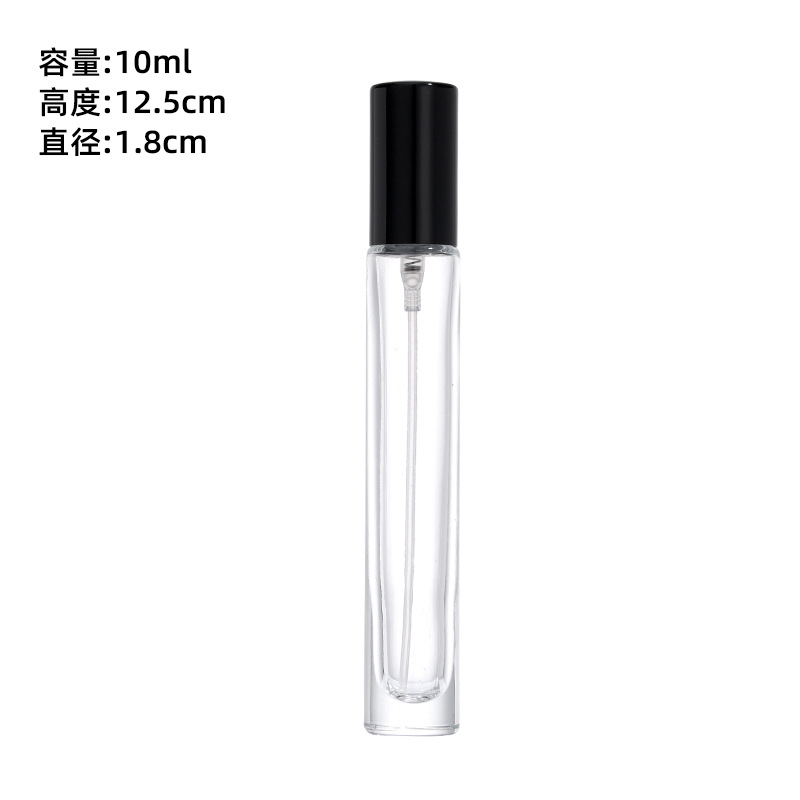 Wholesale 10ml viajes portátiles botellas de perfume de vidrio mini prensar botellas de spray de niebla delgada botellas de muestra pequeñas