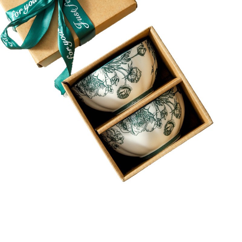 Juego de vajilla de cerámica estilo japonés para uso doméstico, juego de platos y tazones con color bajo el esmalte, alto valor estético, regalo para eventos empresariales. image 5